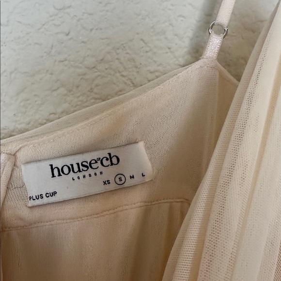 House of CB 'Felicia' Vanilla Chiffron & Lace Gown NWOT size S D-DD - Picture 7 of 14